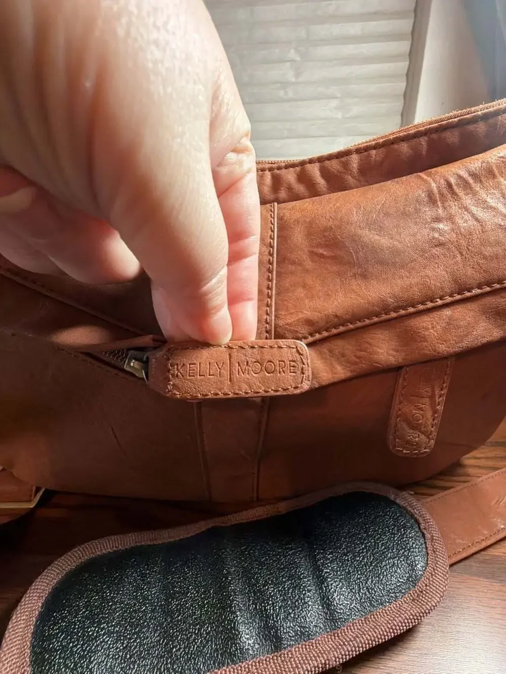 Kelly Moore Hobo Camera Bag Walnut Brown Leather